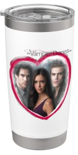 The Vampire Diaries Elena Stefan and Damon Stainless Steel Insulated Tumbler