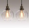 Frideko 2 Pack Pendant Light - Vintage Glass Pendant Light, Clear Glass Kitchen Island Lights Fittings Ceilings fit for Dinning Table Hallway Entryway (ø20CM)…