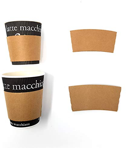 Hygienical Betriebsbedarf Kaffeebecher-Griffhülle, Becher-Jacket aus Pappe, Kaffee-Becher-Manchette, Becherschutz für 0,3 l oder 0,2 l, 1000 Stück, Größe:0.2 l