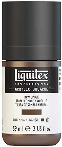 Liquitex 2059331 Professional Acryl Gouache - Umbra Natur , 59ml Flasche, matt - Acrylfarbe mit Gouache Eigenschaften, Hochdeckend, Wasserfest & Lichtecht