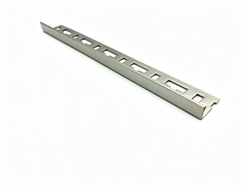 ProDiva PLANUS - Edelstahl V4A Premium Qualität - Fliesenprofil, Fliesenschiene, Winkelprofil (Gebürstet, 11 mm) - Länge 2,50 m