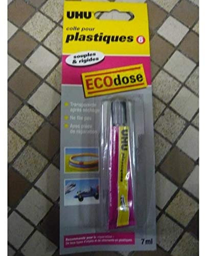 UHU Pegamento de plástico flexible y rígido, 7 ml