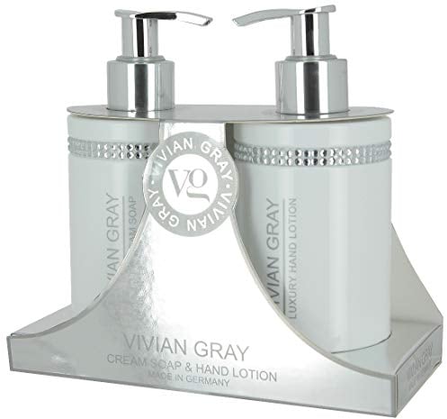 VIVIAN GRAY 3296 Handpflegeset White Crystals, grüner Tee mit Zitrusnoten, weiß/silberfarben (1 Set, 2-teilig, 500 ml)