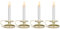 NUPTIO Taper Kerzenhalter Kammerstab Kerzenhalter, Gold Tisch Kerzenhalter für Hochzeitsfeier, Kerzenlicht Ständer für Halloween Weihnachten Esszimmer Dekoration Display, 4 Stück