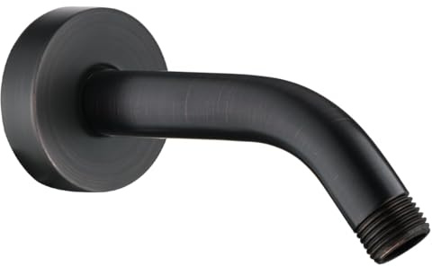 BRIGHT SHOWERS Messing Duscharm mit Flansch 15.2 cm Wandmontage Duschrohr Arm Verlängerung für festen Duschkopf und Handbrause, Ölgeriebene Bronze