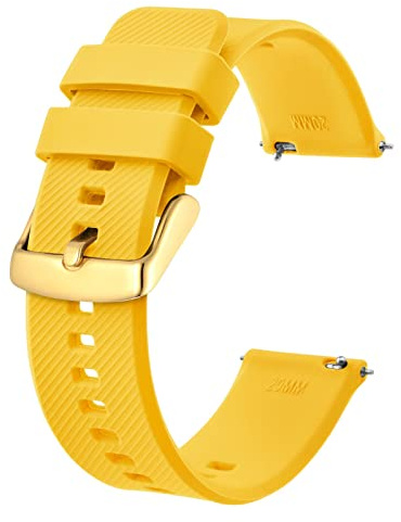BISONSTRAP Uhrenarmband 18mm 19mm 20mm 21mm 22mm, Silikon Uhrenarmbänder mit Schnellverschluss für Männer Frauen