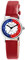 Excellanc Kinder-Uhr Kunstleder Lernuhr Junge Mädchen Analog Quarz 4900005 (rot)