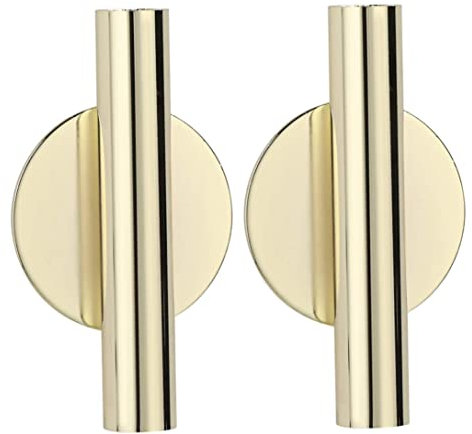 Vaso fiore a parete, tubo di montaggio a parete tubo appeso a fiore secco Porta con cerchio Golden 2pcs mobili da giardino