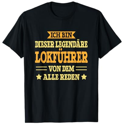 Lustiges Lokführer Geschenk Lokführer Spruch - Lustiges Beruf Spruch Lokführer T-Shirt für Männer - Schwarz, Klein, U-Ausschnitt, Kurzarm, Pullover, 1 Count
