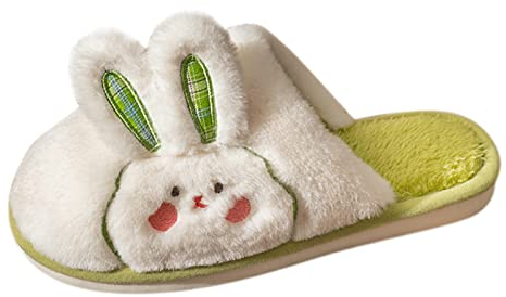 IQYU Hausschuhe Damen :Winter Wärme Bequem Plüsch Pantoffeln Flache Pantoffeln Winterhausschuhe Flache Baumwollschuhe Damen Winter Wärme Bequem Plüsch Pantoffeln Weiche Herbst und Winter