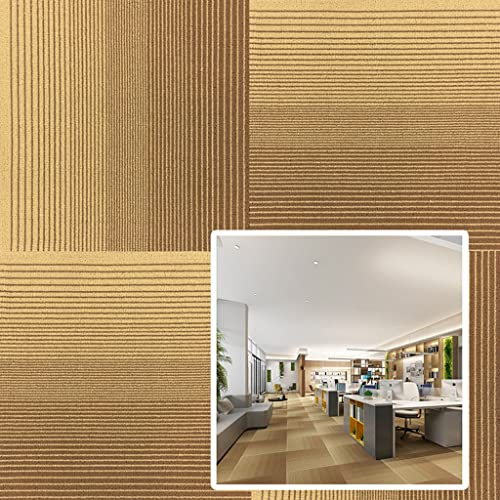 BAXIS Teppichfliesen Abziehen und Aufkleben mit PVC-Rücken Anti-Rutsch Teppich-Quadrate Freies Verbinden Schlingenflor Bodenfliesenmatten für Haus Büro Gewerbe (Color : Style1, Size : 80Pcs)
