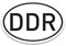 DDR Magnet Länderkennzeichen in Schwarz-Weiß - 17,5 x 11,5 cm DIN genormt - PKW LKW Wohnmobil Moped Motorrad Auto - UV-Schutzlaminiert und Wetterfest - kfz729