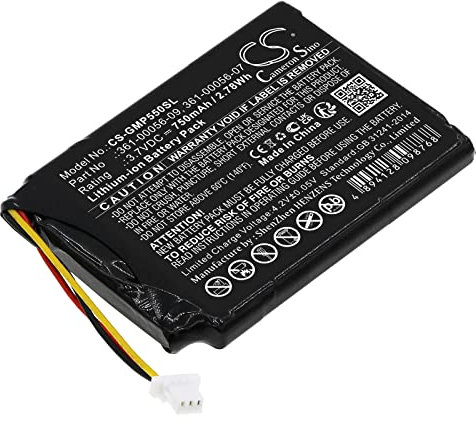 TECHTEK Battery 750mAh compatible with [Garmin] 010-11925-10, Drive 60, Drive 61, Pro 550 dog training, Pro 550 Receiver, Trashbreaker, 70 dog training, 70 Receiver, Trashb FBA