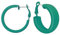 Soul-Cats 1 Paar Creolen Ohrstecker Ohrringe Metall Hoops 80er Style Retro, Farbe:türkis
