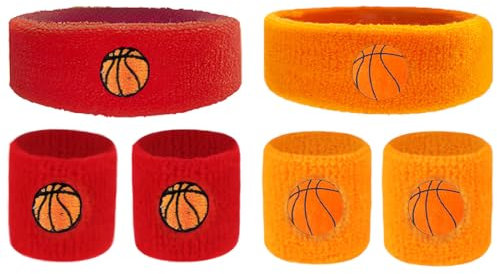 6 Pièces Poignet Bandeau Bandeau, Bandeau Serre Poignets Bracelets pour Sports, Bandeaux de Poignet Élastiques en Éponge, Bracelets de Sport pour Enfants, Course À Pied, Football, Basket-Ball