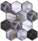 Warmiehomy 3D Self Adhesive Wall Tiles,30x30cm 12Pcs Peel and Stick Marble Tiles Waterproof Vinyl for Kitchen Backsplash Living Room Bedroom Bathroom(Black-White-Grey Marble)