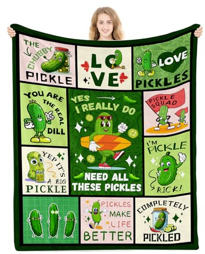 Gurken-Geschenkdecke für Gurkenliebhaber, Gurken-Geschenke für Mädchen, Jungen, Frauen, weiche Gurken-Decke für Jungen, Mädchen, Teenager, warme Decken für Jungen, Bett, Sofa, Geburtstagsgeschenke für