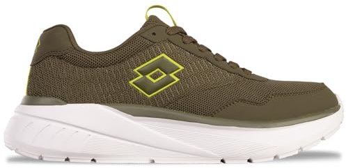Lotto Athletiv Unisex, Scarpe da Ginnastica Adulto, Verde Oliva Lime, 41 EU