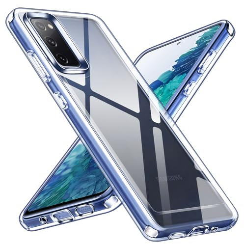 iVoler Anti Ingiallimento Chiaro Cover per Samsung Galaxy S20 FE 2022 / S20 FE 4G / 5G (Non per S20), Antiurto di Grado Militare Trasparente Sottile Custodia Case con Paraurti Assorbimento degli urti
