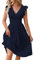 Robe Femme Chic Et Elegant Grande Taille Vetement Ete Tenues Élégante Plage Robe Boheme Chic Robe De Plage Fleurie Robe Sexy Chic Et Ventes Flash Navy M