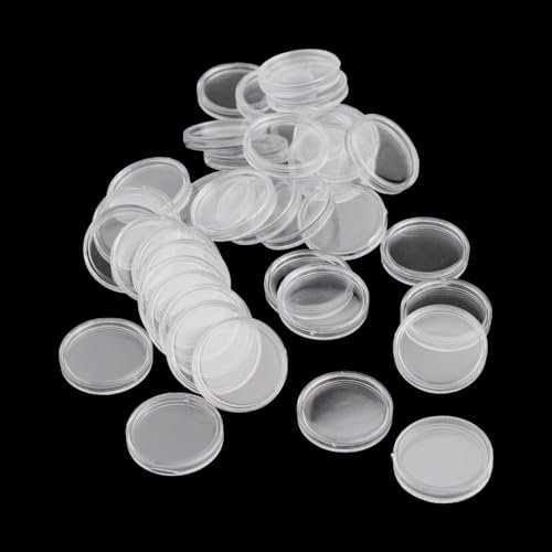 Stockez efficacement vos pièces de monnaie avec 100 capsules rondes transparentes de 22 mm de diamètre