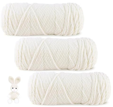 YZROHYI Chenille Garn Zum Häkeln 3x100g,Chenille Yarn Set,Handstrickgarn,Hand Knitting Yarn,Chenillegarn Kuschelweich,Häkelgarn Zum Stricken,Babywolle,Grobstrick Super Soft,Strickwolle Set für DIY