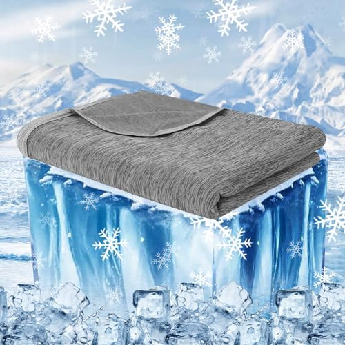 Apritsce Manta Refrescante Personas 150 x 200CM, 2 in 1 Manta Fria para Personas, Q-MAX>0,45 Cooling Blanket Manta de Verano para Sofa Cama