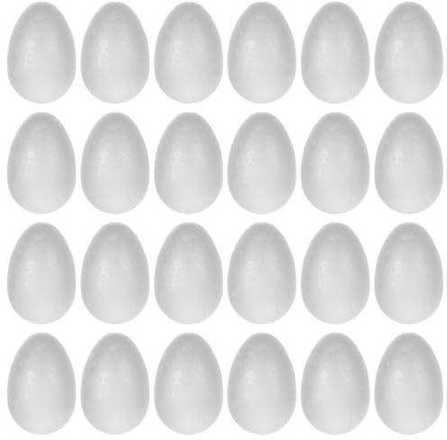 IMIKEYA 100 Stück Schaumstoffeier für Ostern Basteln Weiß kleine Styropor Eier Ostereier zum Selbst Bemalen für Heimdekoration und Schulprojekte