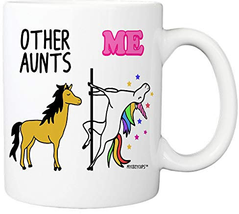 Other Aunts Me - Tazza da caffè con unicorno da 311,8 ml, per zia, sorella, zia preferita di nipote, nipote, tazza per compleanno, Natale, apprezzamento
