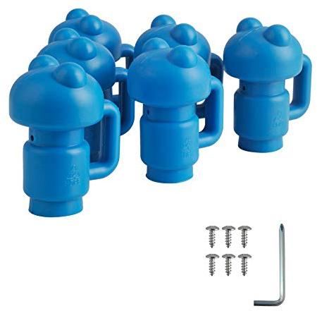 ZIZILAND Trampoline Enclosure Pole Cap for Net Hook, 6 Pieces, Blue