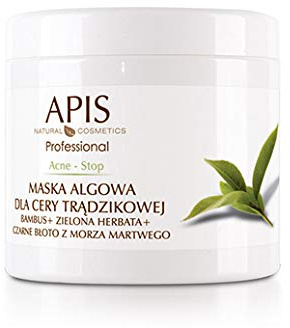 APIS ACNE-STOP Algenmaske für Akne-Haut mit Meersealgen und Grünem Tee | Reinigung der fettigen Akne-Haut | 250 g