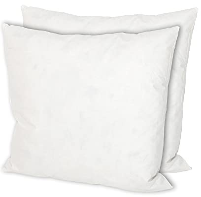 MSS e.K. 2er Set Federkissen | Größe: 50 x 50 cm | Füllgewicht: je 650 Gramm | 100% Baumwolle | kein Lebendrupf | Kissenfüllung | NOMITE Zertifiziert - milbenfrei | schadstoffgeprüft
