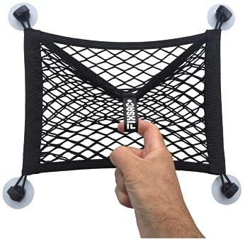 easysac FixSac 2 - Rete portaoggetti da fissare senza forare, per veicoli commerciali, camper, camper, barche, ecc. (35 x 30 cm)