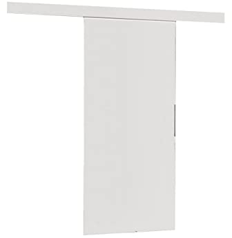 Mirjan24 Sistema di porte scorrevoli multi set completo per porte scorrevoli divisorie porte interne (bianco, modello 90, con chiusura automatica)
