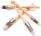 COTTAM Synthetic Sash Brush Set | Round Brushes | Set Of 4 | For Painting & Cutting In Windows, Doors, Pipes, Mouldings & Profiles With Oil & Water Based Paints