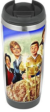 Profiles Bedknobs and Broomsticks - Travel Mug, Thermal Insulated Cup for Hot and Cold Beverages Drinks