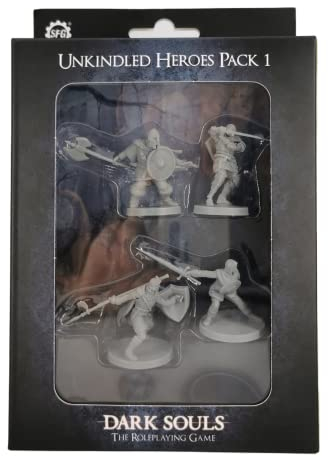 Dark Souls The Role Playing Game - Unkindled Heroes Pack 1 Miniaturen & Statistikkarten DND, RPG, D&D, Dungeons & Dragons 5E kompatibel
