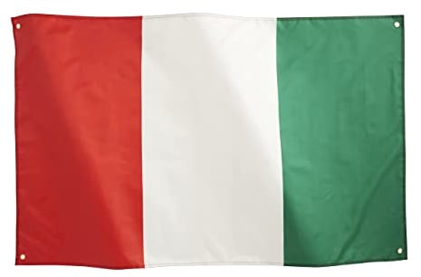 Runesol Bandera De Italia 3x5, 91x152cm, Bandera De Italia, 4 Ojales, Ojales De Latón En Cada Esquina, Italiana, Banderas Premium, Impermeable, Interior, Exterior