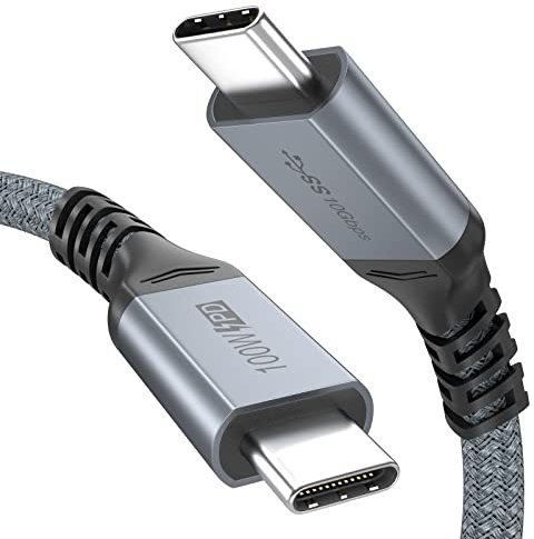 ULT-WIIQ USB C auf USB C Kabel 100W 10Gbps 5m, USB C 3.2 Gen2 Datenkabel, PD 3.0 QC 4.0 eMarker Schnellladen, 4K@60Hz 2K165Hz HDR Videoübertragung für Laptop, Handy, Tablet, SSD, Monitor, USBC Geräte