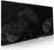 Black Japanese Aesthetic Gaming Mouse Pad XXL Anime Wave Octopus Tentacle Extended Big Large Desk Mat Non-Slip Rubber Base Stitched Edge Long Keyboard Mousepad for PC Computer Laptop,35.4×15.7 in