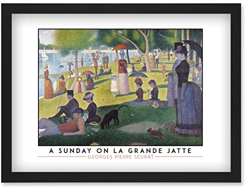 Wee Blue Coo Georges Pierre Seurat A Sunday On La Grande Jatte Painting Artwork Framed Wall Art Print A4