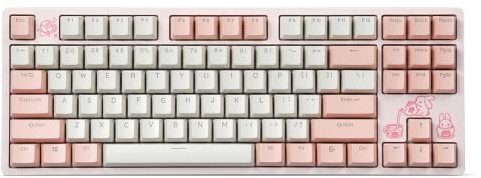DROP Expression Series – Keyblossom Tenkeyless mechanische Tastatur, Holy Panda X Switches, rosa ENTR eloxiertes Aluminiumgehäuse, weiße Hintergrundbeleuchtung, USB-C, PBT OEM Tastenkappen, TKL-Layout
