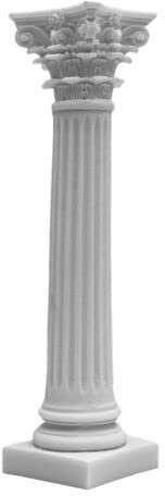 Generic Marmor-Säule, Klassisch, Weiß, 31 cm