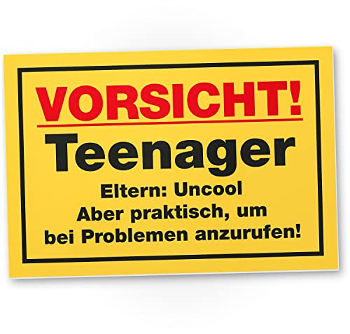 DankeDir! Teenager Eltern Uncool - 30 x 20 cm Schild - Geschenkidee Türschild Zimmer lustig - Jungen & Mädchen Spruch - Deko Geschenk Idee Geburtstag Dekoration Tür Deko Jugendliche