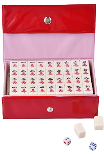 Bexdug Mah-Jongg-Sätze,Mah-Jongg-Set enthält 144 Mahjong-Kacheln - Komplette Mahjongg-Brettspiele, klassisches Majiang-Spielset für Erwachsene und Jugendliche