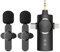 TC&TP 3 in 1 Mini Microphone Wireless Lavalier Microphones for iPhone iPad Android Camera PC Plug-Play 7H Long Working Time for Interview Video Podcast