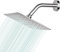 Docce Fisso Quadrato Soffione Doccia a Pioggia in Acciaio Inox Soffione Doccia a Pioggia con Getti In Silicone Anticalcare 304 Acciaio Inox Ultra Sottile (Argento, 20 cm)