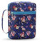 Hixingo Buchhülle Schutzhülle für Bücher aus Stoff, Buchhülle mit Reißverschluss Buchschutz Buchhüllen für Taschenbücher Buchhülle für Buchliebhaber für Lehrer, Freunde (Rose Blume,26x19cm)