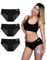 TIICHOO Menstruationsunterwäsche Starke Blutung Periodenslip Damen Perioden Unterwäsche 3er Pack (L, Schwarz 3 stück)