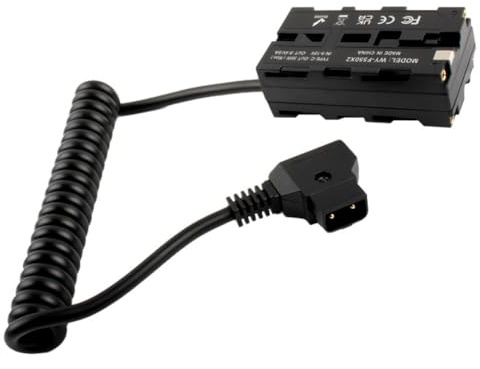 Raeisusp D-TAP zu NP-F550 Dummy-Batterie Kompatibel mit NP-F550 NP-F750 NP-F970 Doppelseitiger DC-Koppler Stromadapter für Monitor/Licht/drahtloser Sender Empfänger